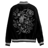 Embroidered Heart Bomber